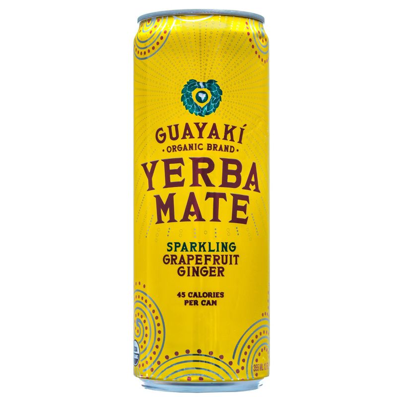Guayaki Yerba Mate Sparkling Grapefruit Ginger - 12 fl oz Can