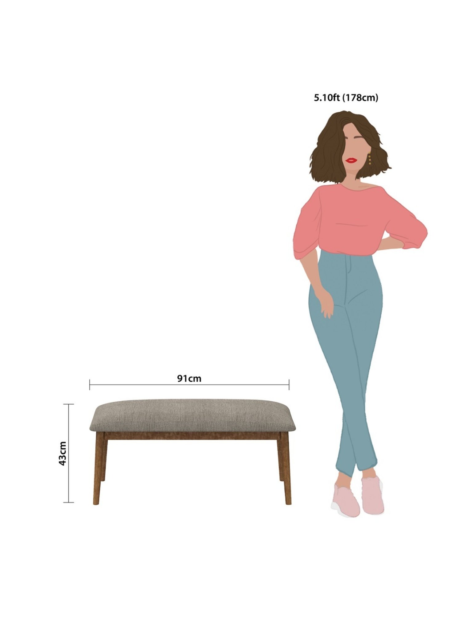 Picardy Vanity Stool Fabric/Antique Pearl - Acme Furniture