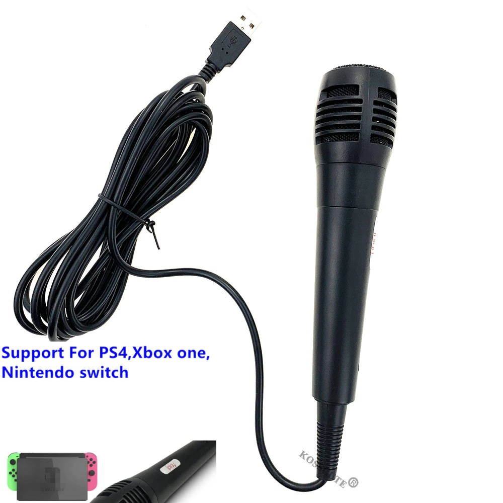 Microphone For Nintendo Switch PS4 Xbox PC Computer For PS4 Light Lamp Accessories Condenser Recording Karaoke Mic Microfone USB