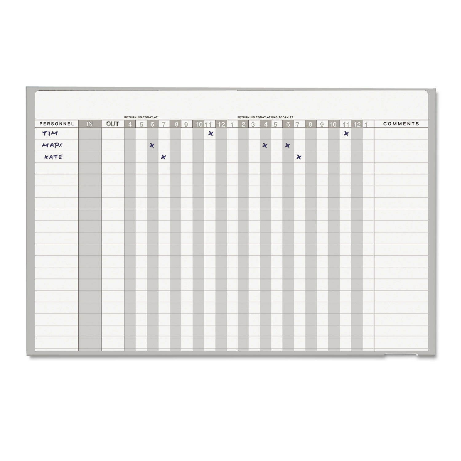 Mastervision In-Out Magnetic Dry Erase Board 36x24 Silver Frame GA01110830