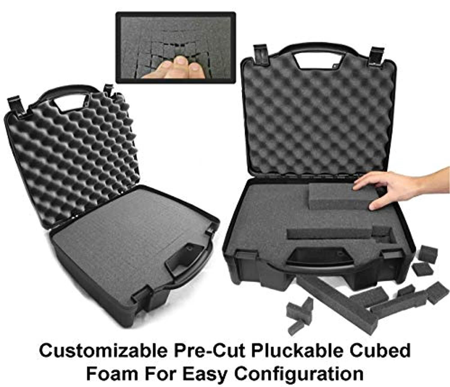 Casematix Cardioid Dynamic and Vocal Microphone Hard Case with Dense Internal Customizable Foam Fits 6 Shure Microphones SM58, SM57, Beta 58A, PG48, PGA58 and More