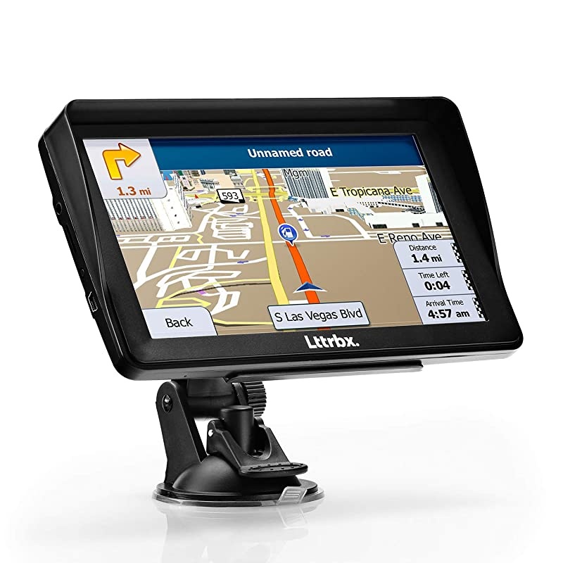 GPS Navigation for Car,  7 Inch HD Touch Screen Lifetime Maps Update Car GPS Navigation System 8GB Portable SAT NAV Vehicle Navigator with Driver Alerts Real Voice Spoken Turn-by-Turn Direct