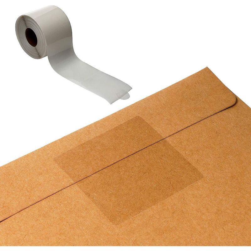 Stockroom Plus 500-Pack Clear Rectangle Envelope Seals, Envelope Stickers Labels, 2 x 2 in