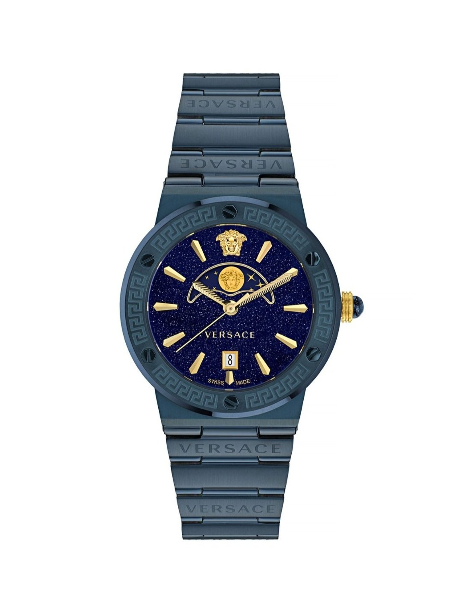 Versace VE7G00423 Greca Logo Moonph Unisex Analog Watch