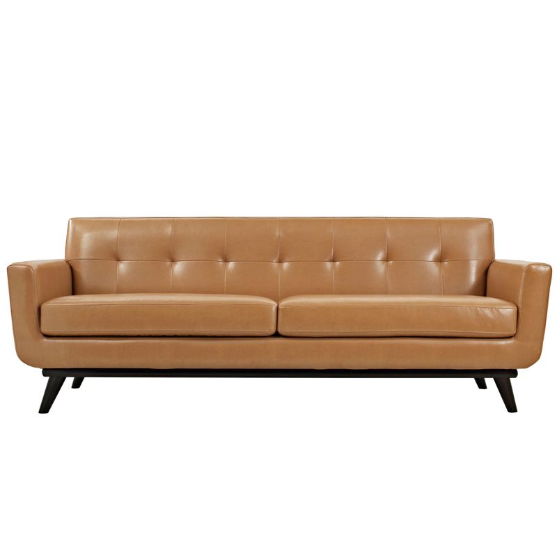 Engage Bonded Leather Sofa Tan - Modway