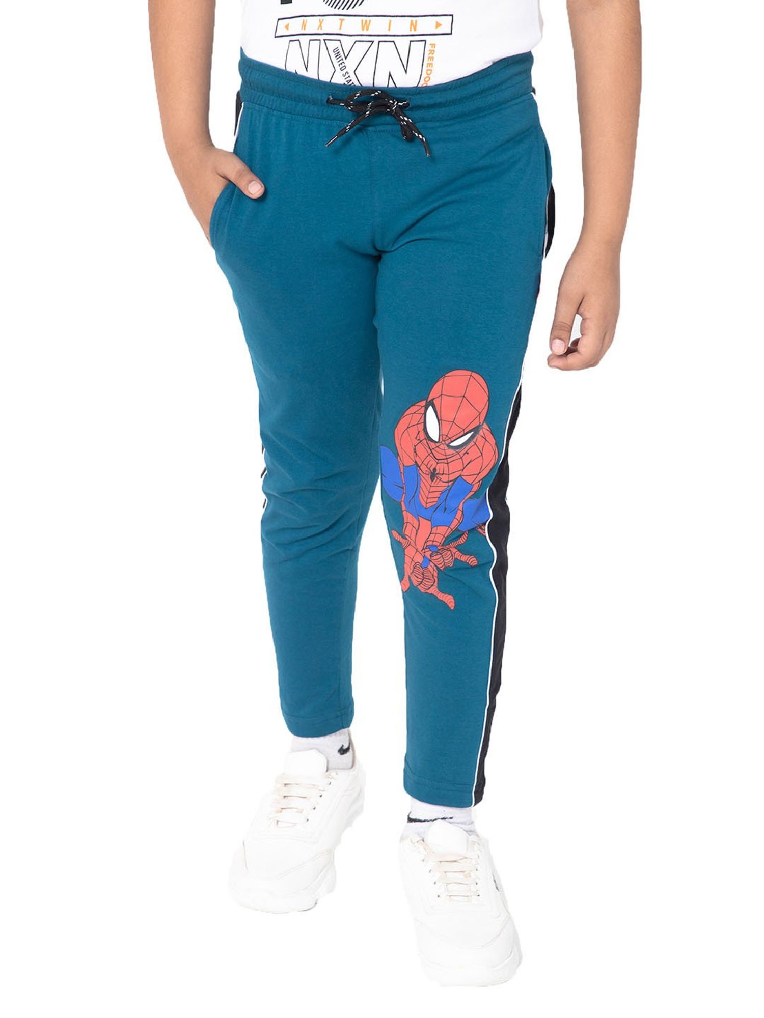 Bodycare Boys Blue Printed Trackpants