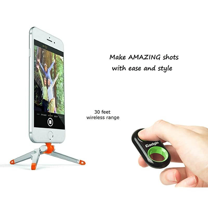 Selfie Remote Control Camera Shutter Release Amazing Video Photo Wireless for iPhone iPad Samsung Galaxy Note Tab HTC Moto Android amp iOS Phone amp Tablet Green