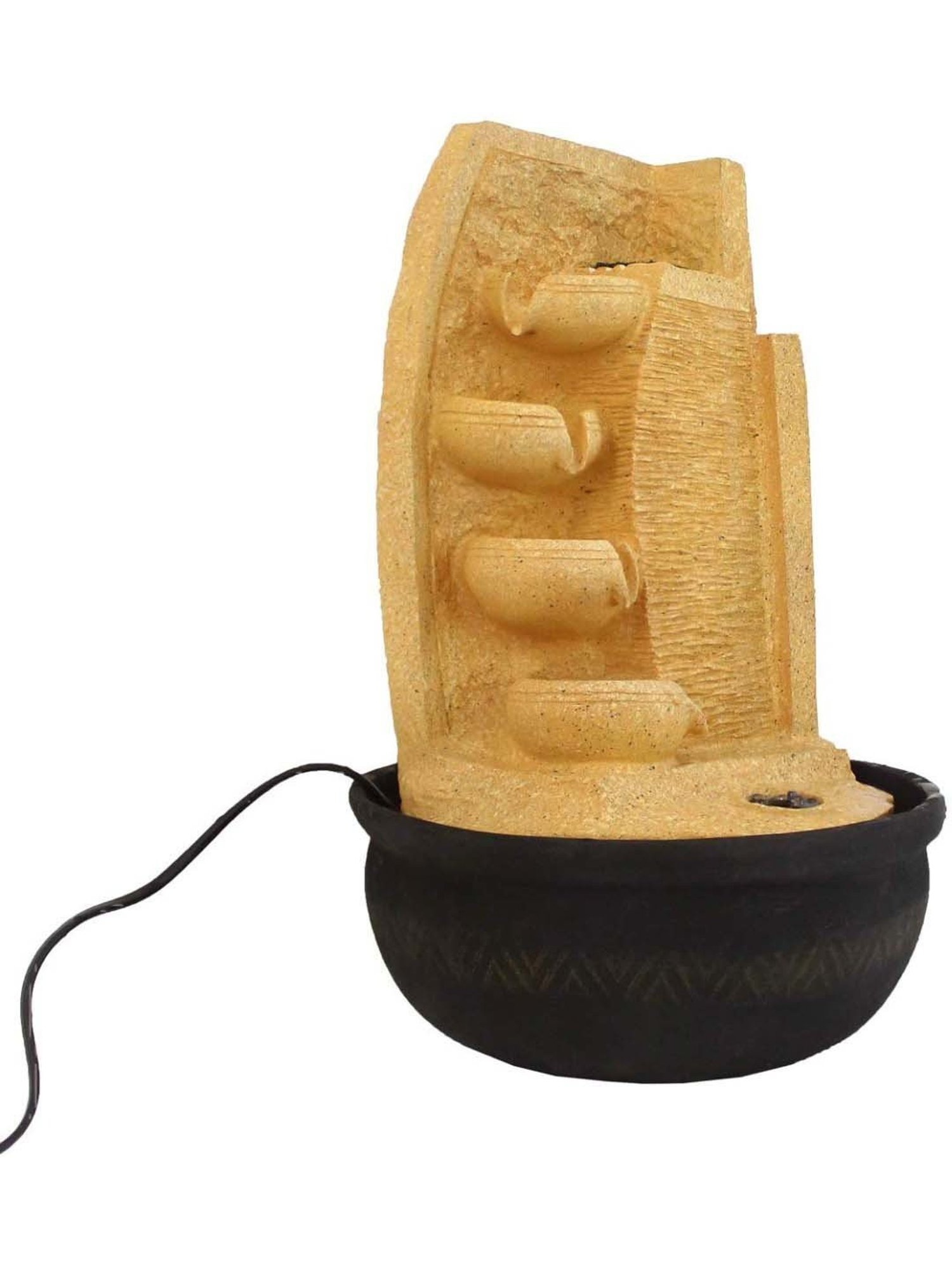 Tayhaa Brown Resin Fiery Tiger Head Showpiece