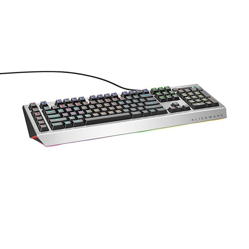 Dell  Pro Gaming Mechanical Keyboard AW768 - AlienFX 16.8M RGB 13 zone-based Lighting - 15 programmable macro key functions, Silver