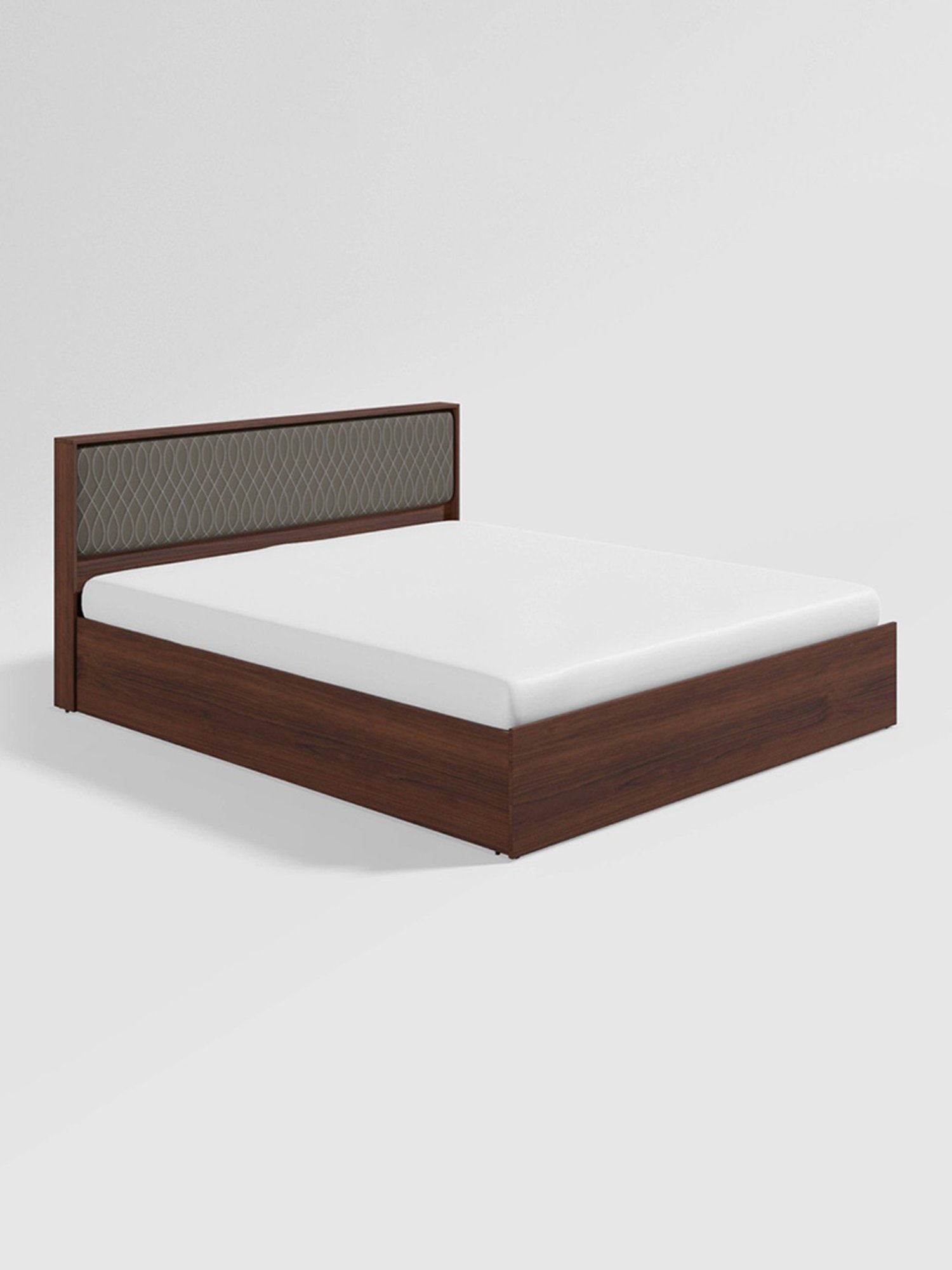 Godrej Interio Eden V2 Walnut Engineered Wood Queen Bed