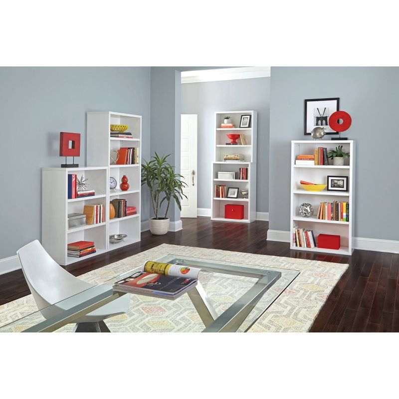 72.77" 5 Shelf Bookshelf White - ClosetMaid
