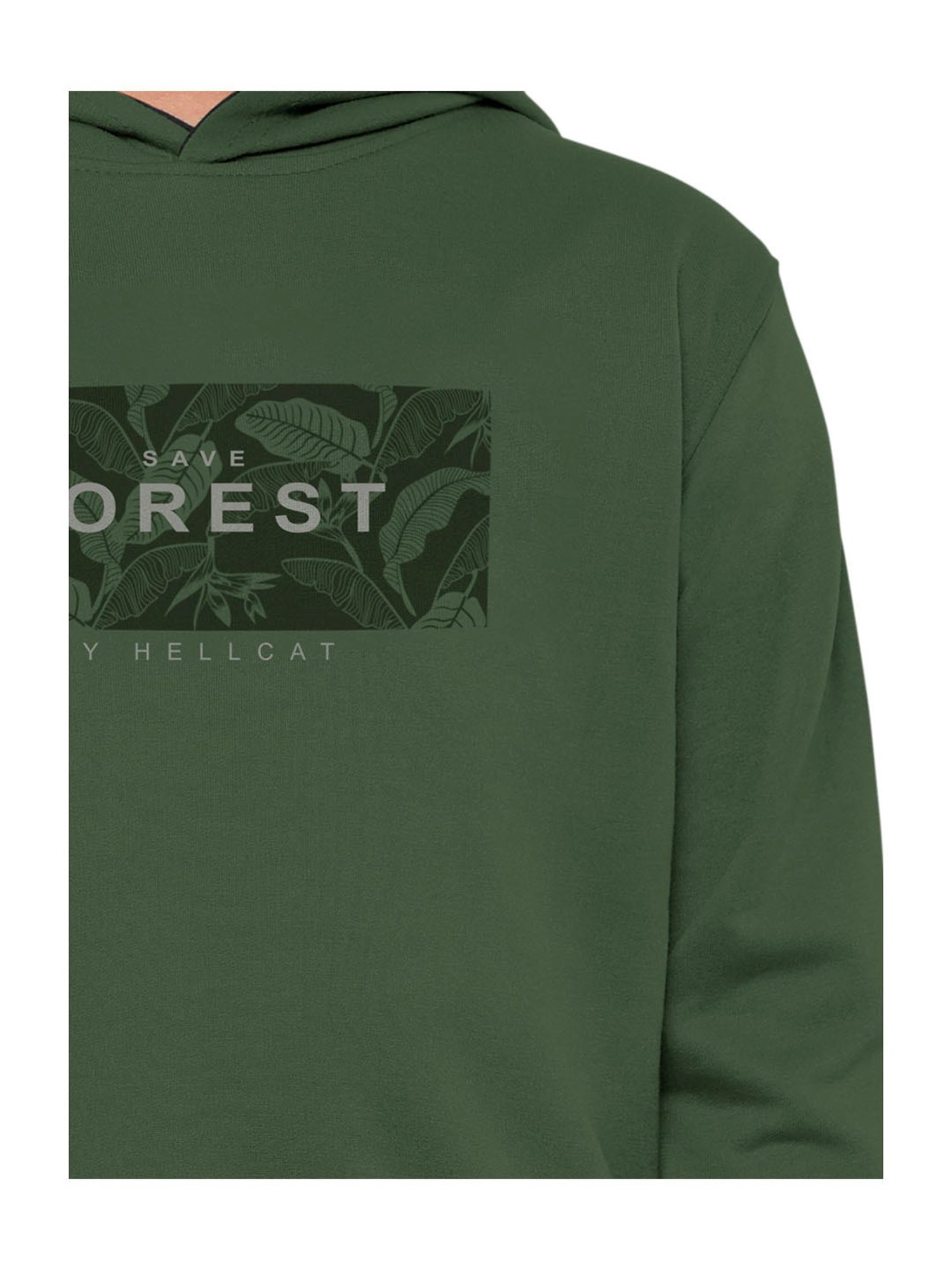 HELLCAT Green & Orange Printed Full Sleeves Sweatshirt(Pack Of 2)