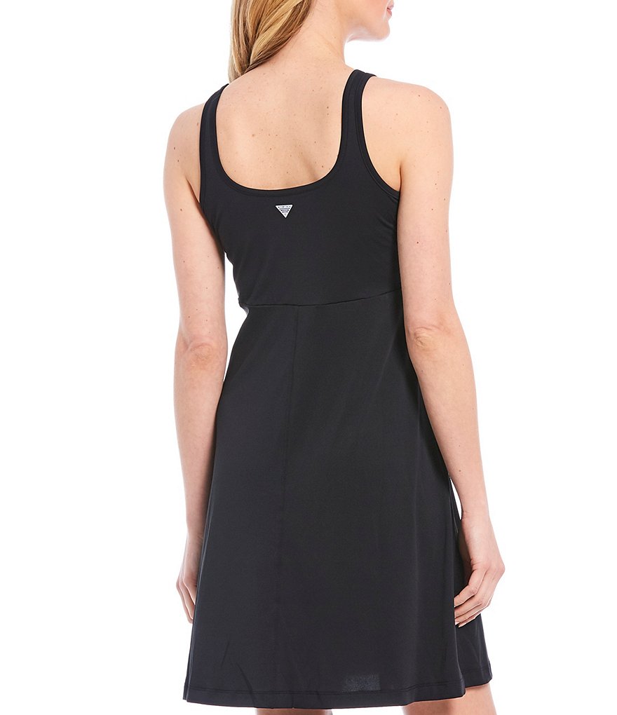 Aventura Salem Organic Cotton Crew Keyhole Neck Short Cuffed Sleeves Dress