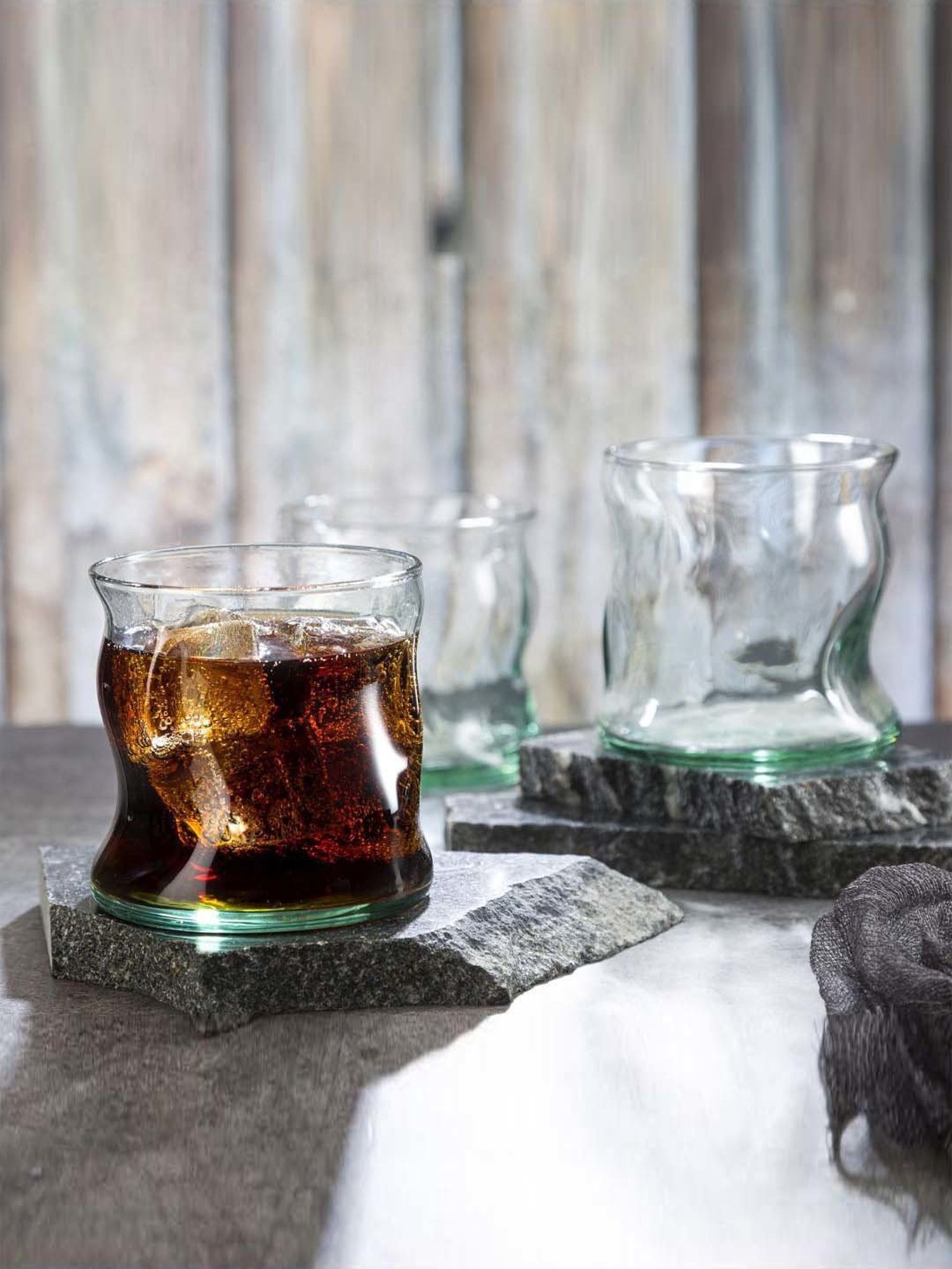 Pasabahce Green Amorf Eco Friendly Whisky Glasses (0.34 L) - Set of 4