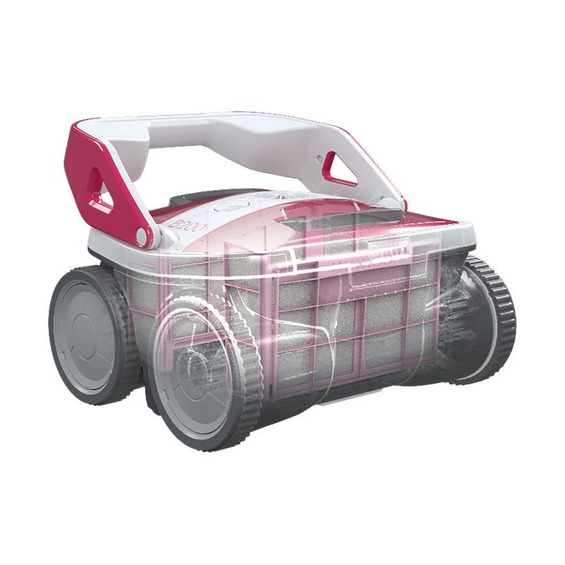 BWT B100 Robotic In Ground Swimming Pool Vacuum Cleaner with 4 PVA Brush Wheels and 1 Rotating PVC Brush for 646 Square Foot or 59 Foot Pools