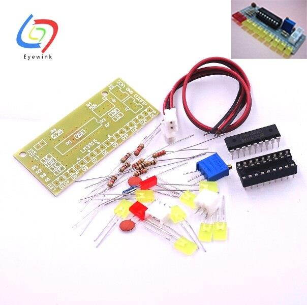 1Pcs LM3915 10 segment Audio Level Indicator LED Module Kit Parts Fun DIY Kit Electronic Production Suite Trousse DC 9V - 12V