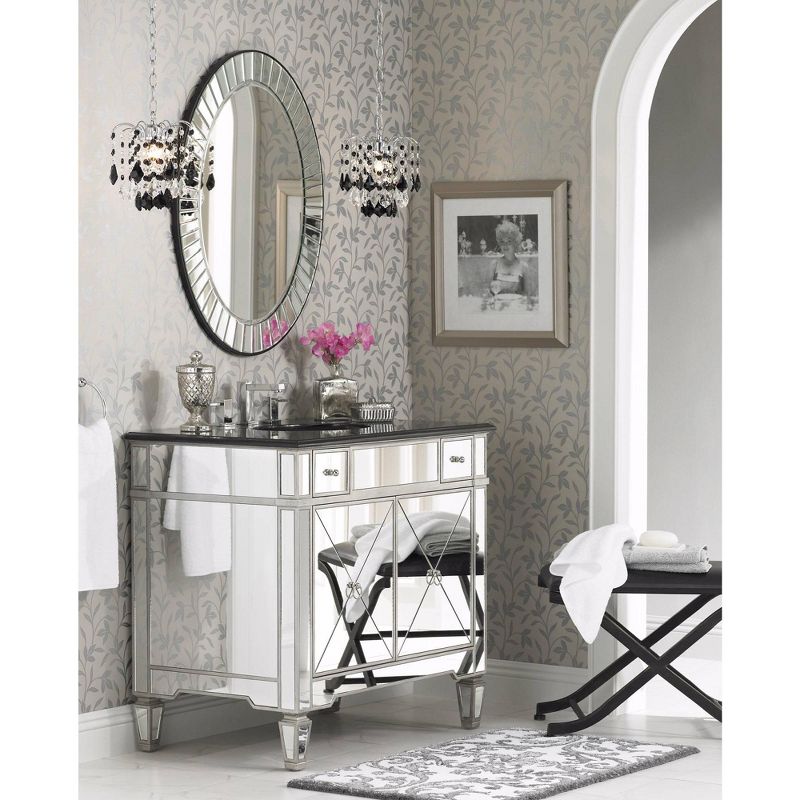 Noble Park Sunspot 25 1/2" x 34" Oval Wall Mirror