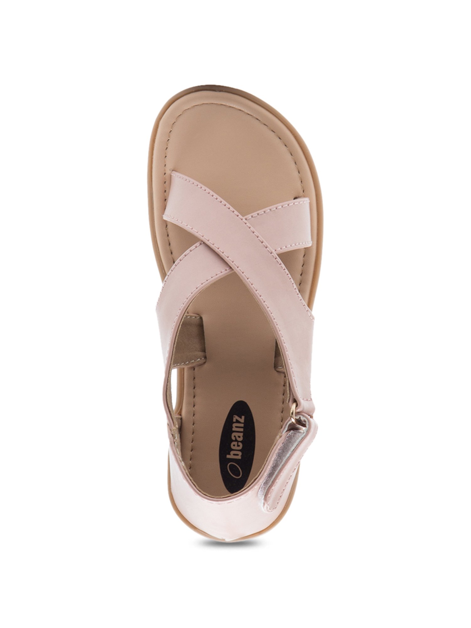 Beanz Kids Bella Light Pink Cross Strap Sandals