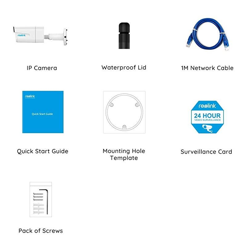 PoE Camera 5MP Super HD 4X Optical Zoom Outdoor Indoor Video Surveillance Work with Google Assistant, IP Security IR Night Vision Motion Detection with Phone App RLC-511