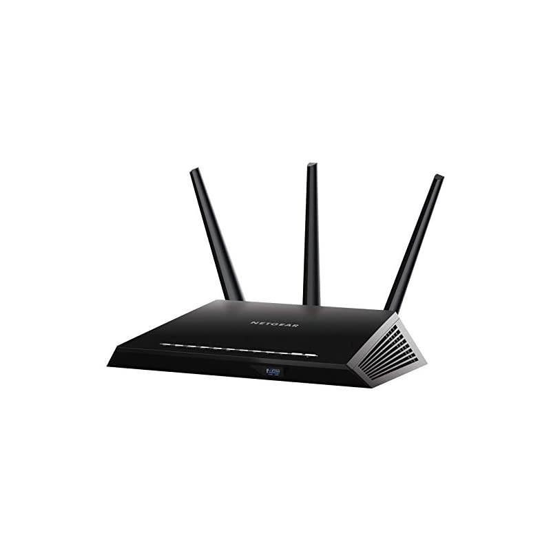 R7000P-100NAS Nighthawk WiFi Router (R7000P) - AC2300 Wireless Speed (up to 2300 Mbps) | Up to 2000 sq ft Coverage & 35 Devices | 4 x 1G Ethernet and 2 USB ports | Armor Cybersecurity, Black