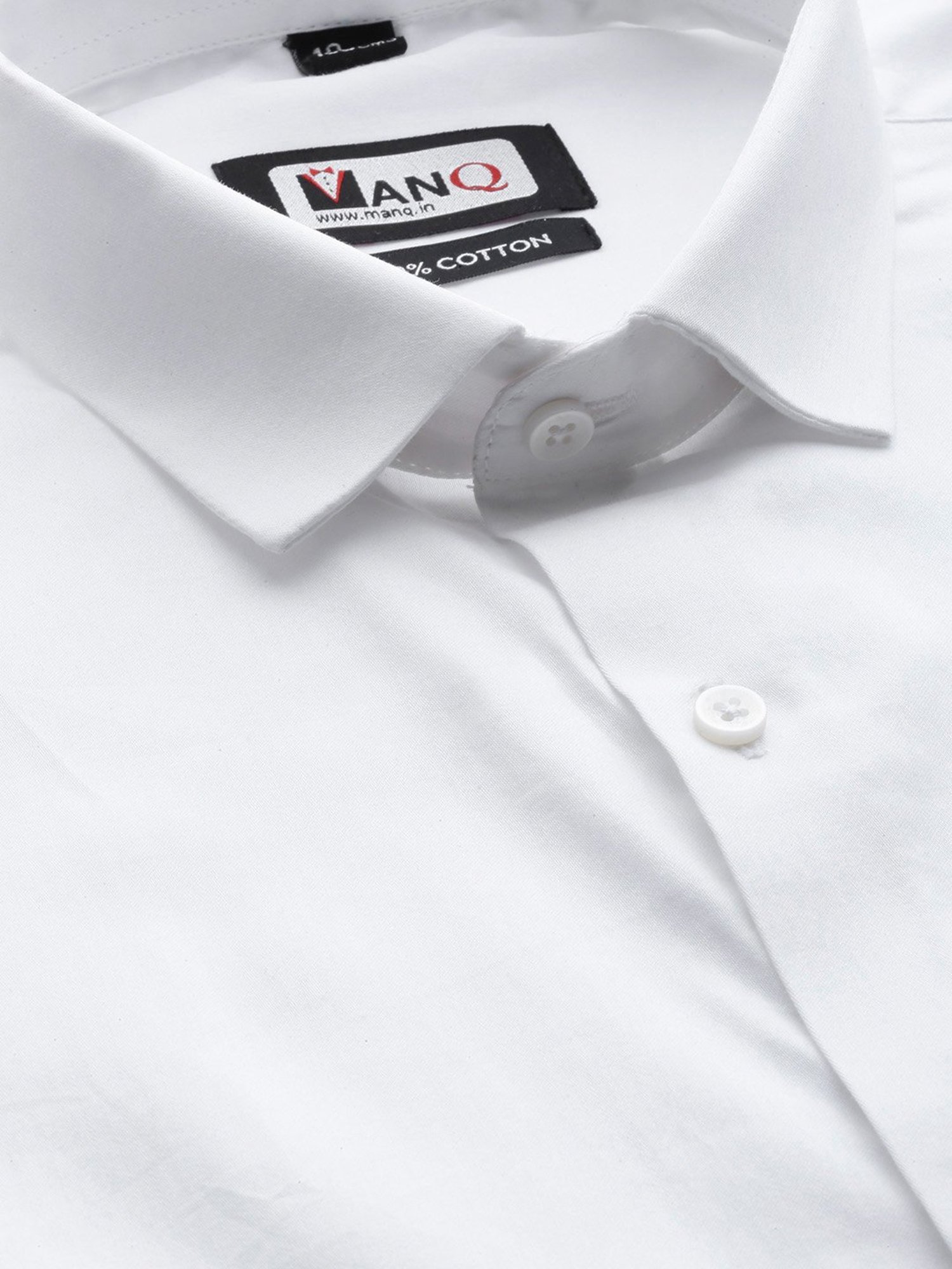 ManQ White Slim Fit Shirt