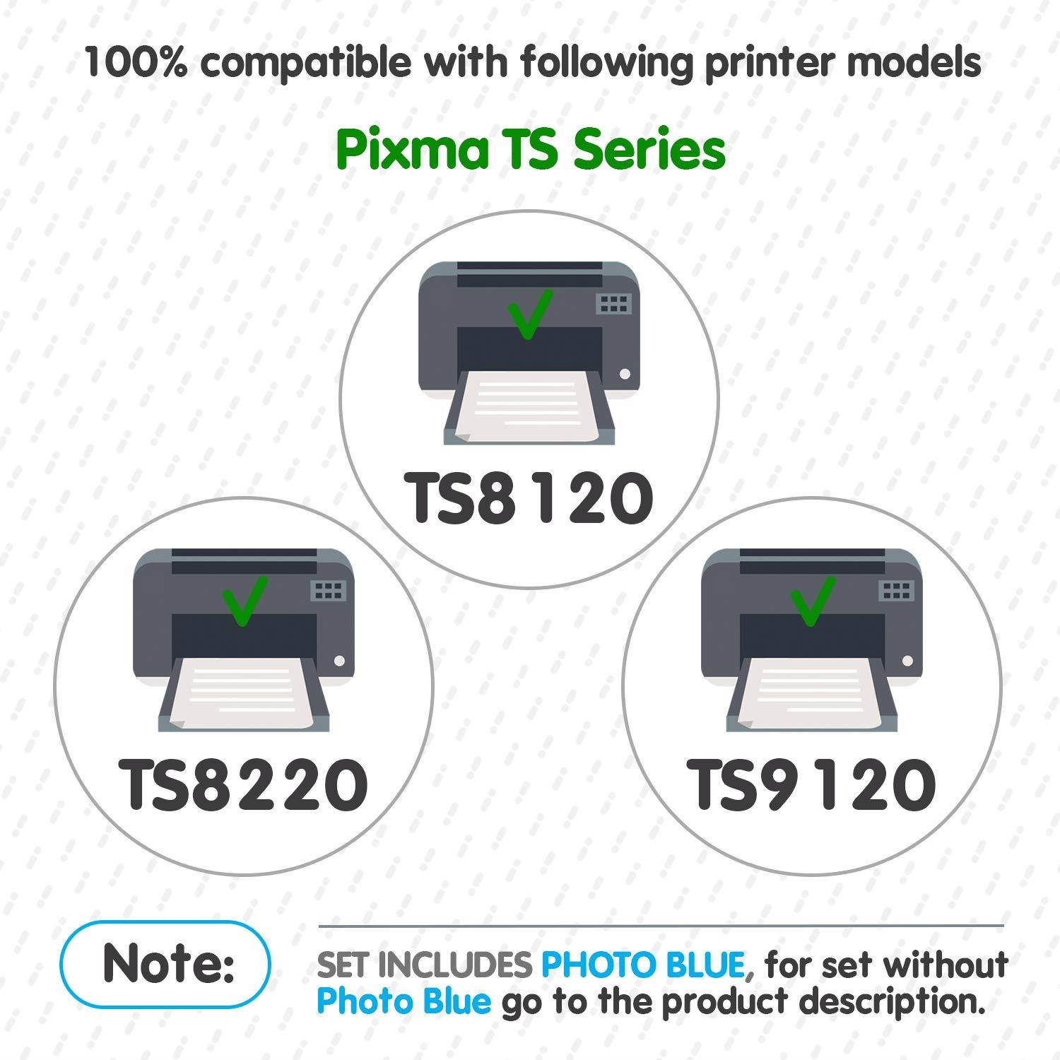 Smart Ink Compatible Ink Cartridge Replacement for Canon PGI-280XXL CLI-281XXL PGI 280 CLI 281 (PGBK & BK/C/M/Y/PB 6 Pack Combo) for Pixma TS8120 TS9120 TS8220