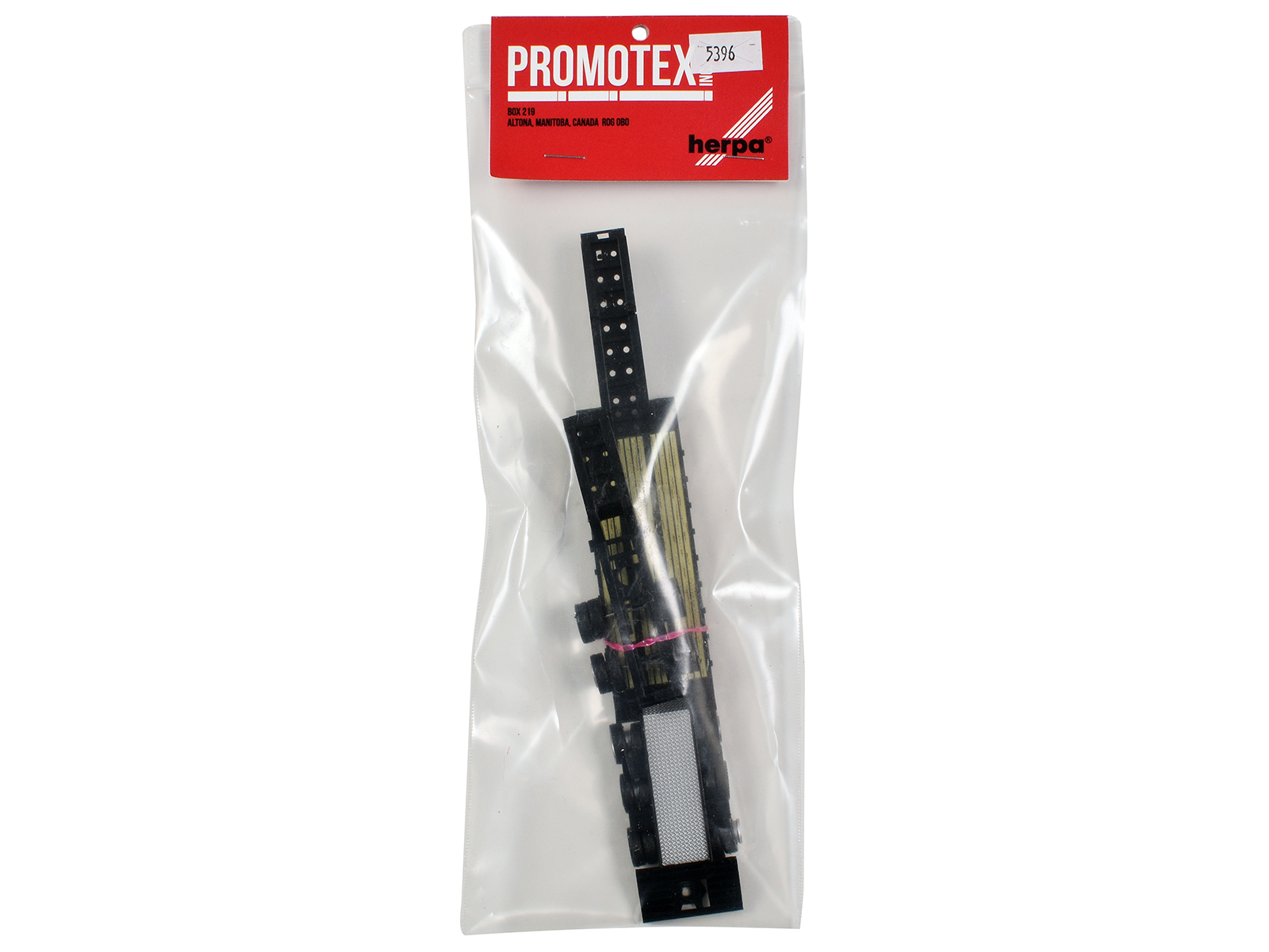 Heavy Equipment Lowboy Trailer with Jeep Black 1/87 (HO) Plastic Model by Promotex