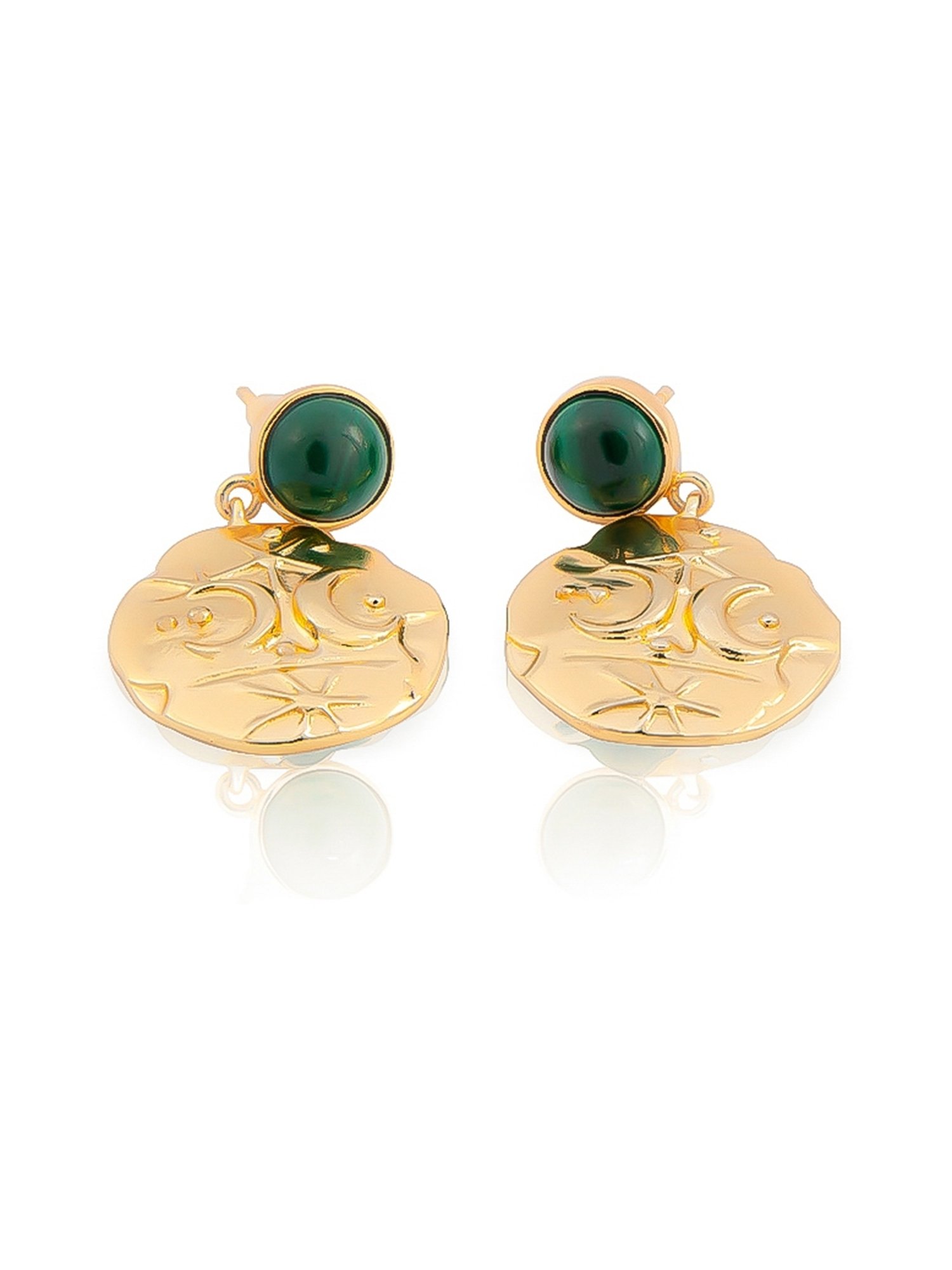 Perfectly Average Malachite Charm Earrings for Women & Girls