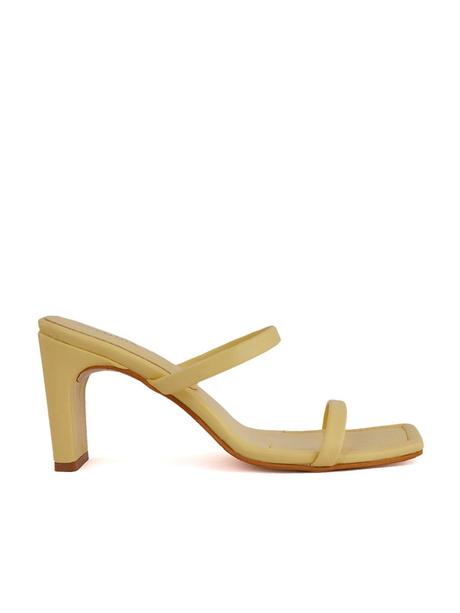 Scentra Women's Yellow Casual Sandals
