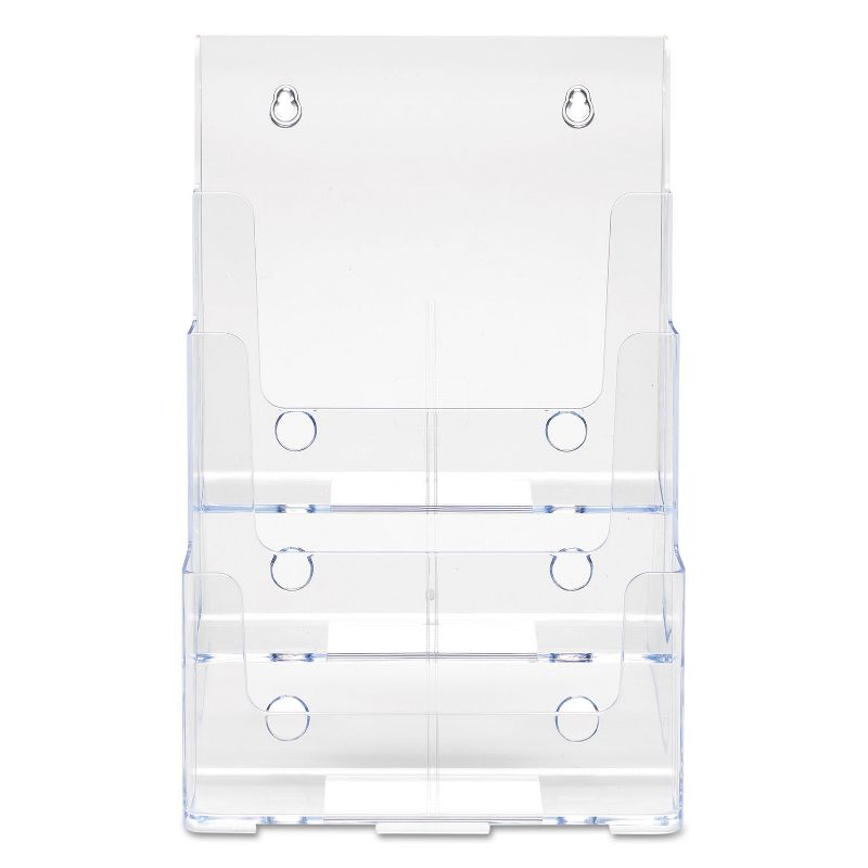 Deflecto Multi Compartment DocuHolder 3 Compartments 9 1/2w x 6 1/4d x 12 5/8h Clear 77301