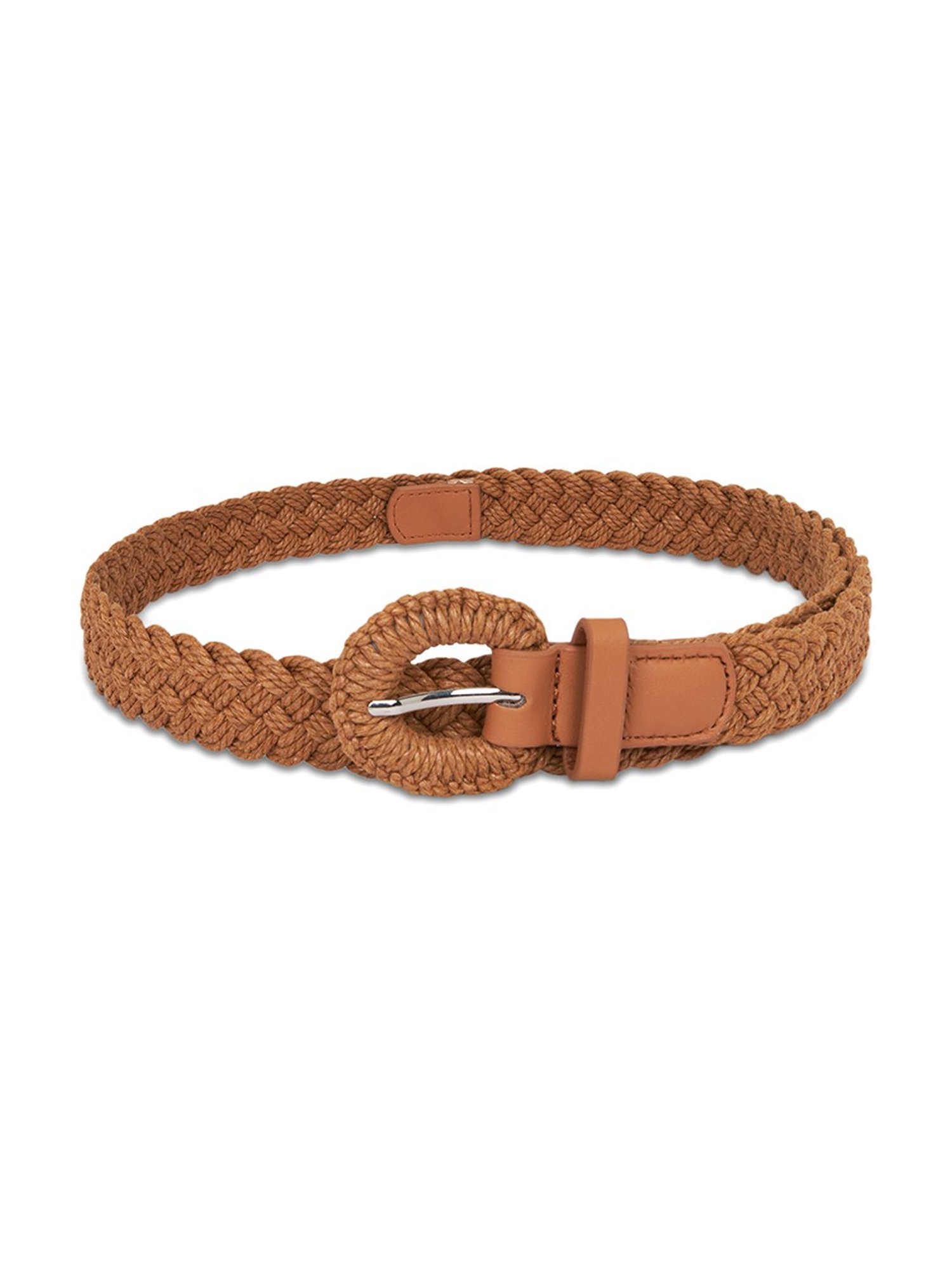 Forever Glam by Pantaloons Brown Textured Casual Belt
