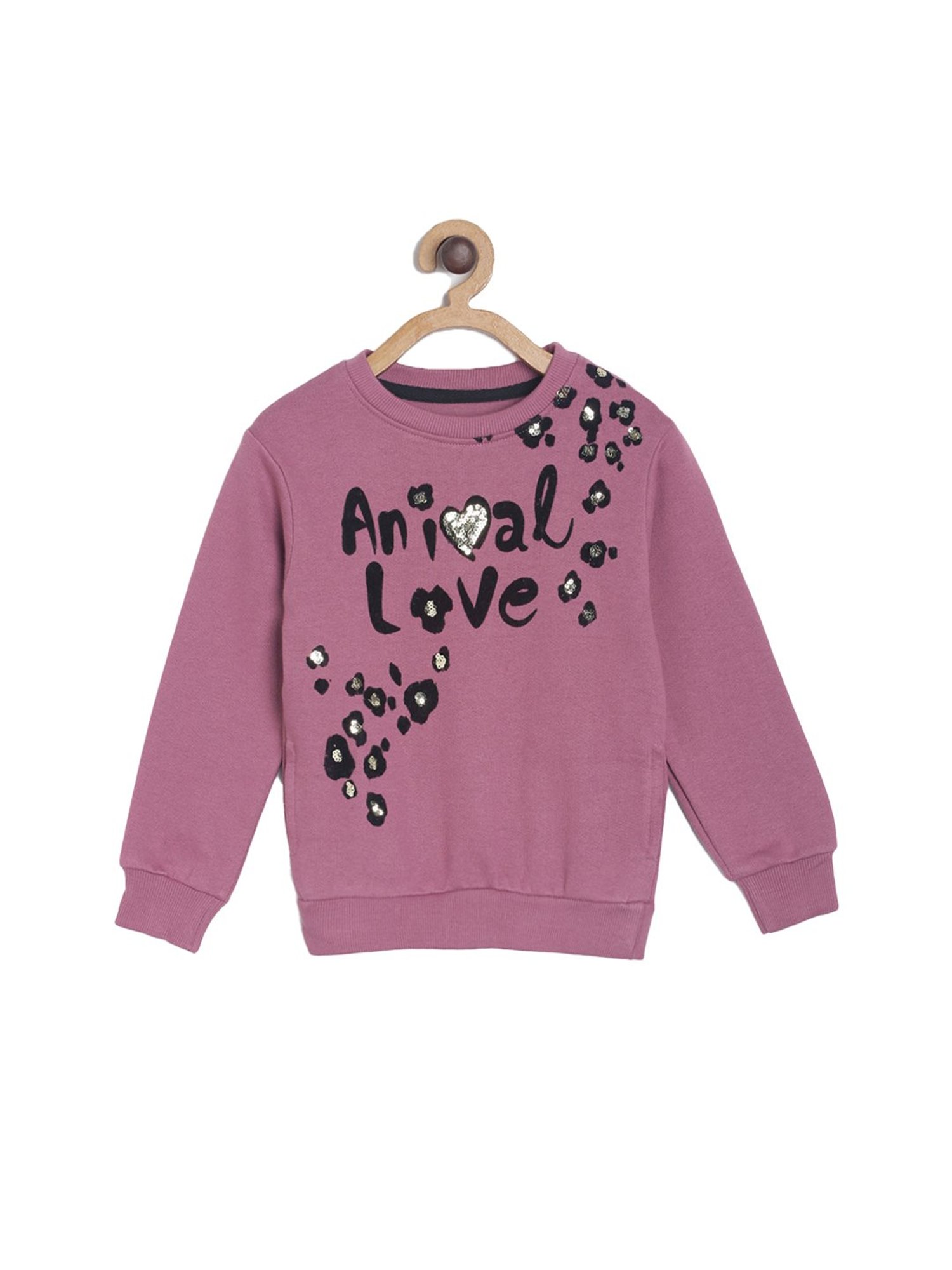 Tales & Stories Kids Pink Embellished Sweatshirt