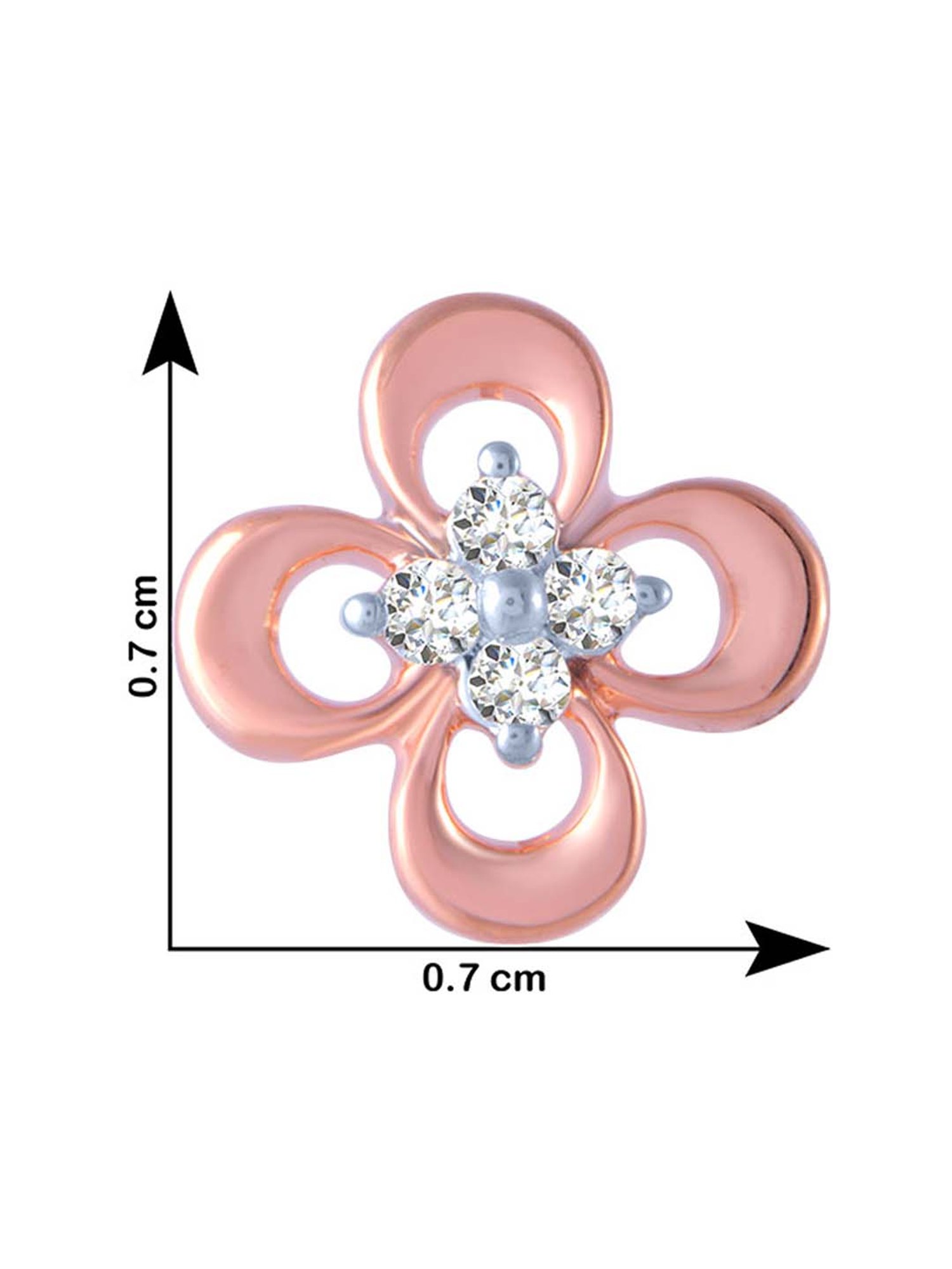 P.C. Chandra Jewellers 14 kt Gold & Diamond Earrings