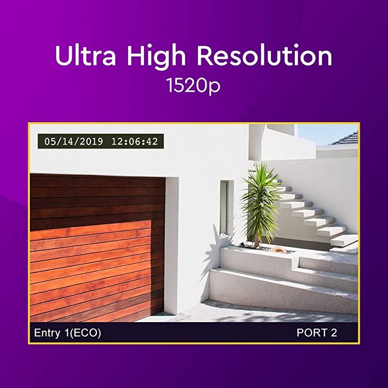 ReadyView 4MP Surveillance Camera - 1520p, PoE, IP67-rated, Motion Detection, Night Vision, Outdoor and Indoor, Security Video Surveillance - BWGK0000NWT-HESN