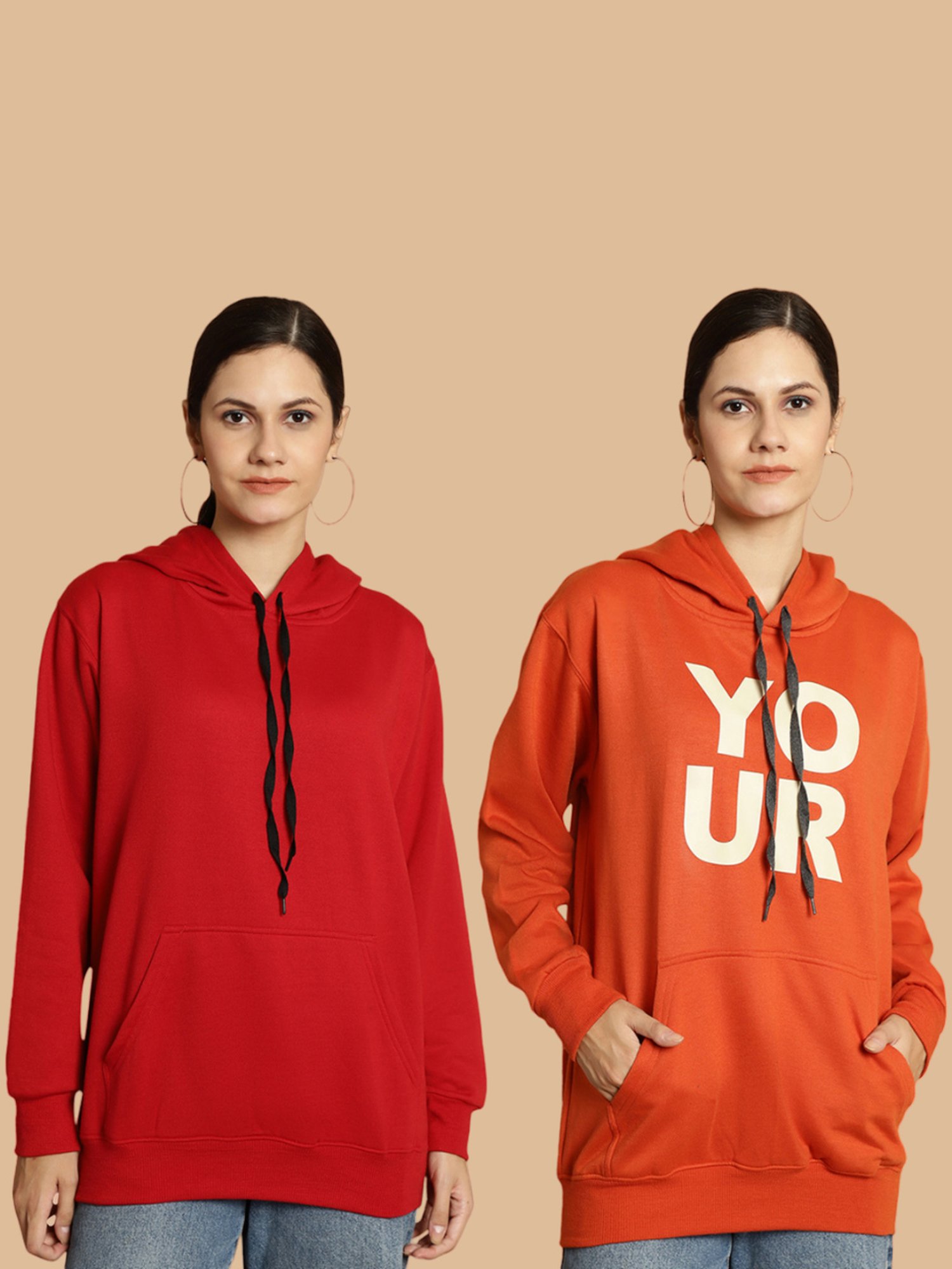 Vimal Jonney Maroon & Rust Printed Sweatshirt - Pack Of 2