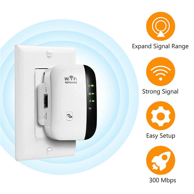 Wifi Repeater Signal Amplification Repeater Wireless Router Range Extender 300Mbps Amplifier WiFi Boosters