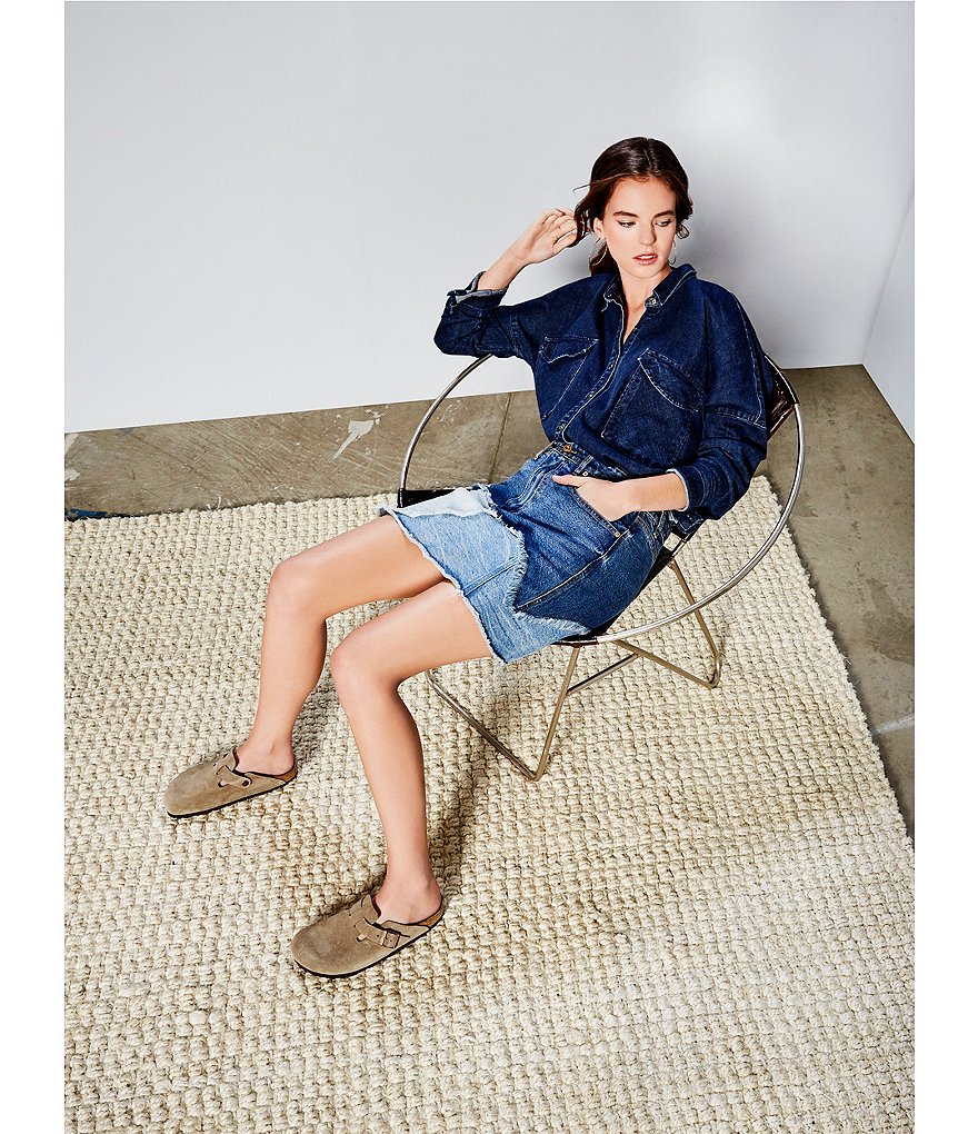 Birkenstock Women's Boston Suede Soft Footbed Clogs