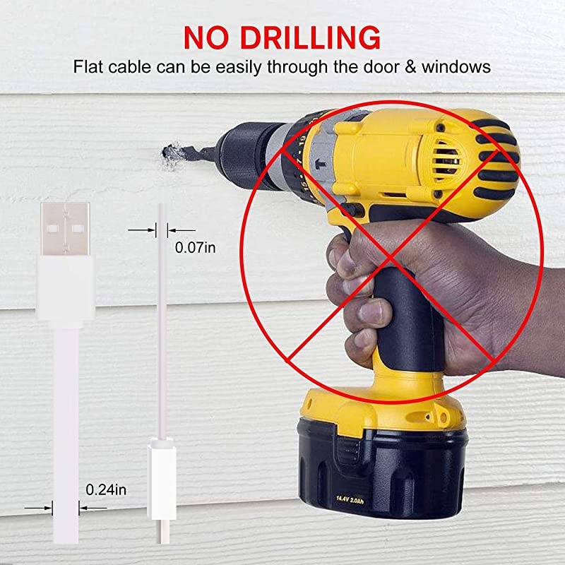 Adapter for Blink XT / XT2 & All-New Blink Outdoor Indoor Camera, with 25 ft/7.5 m Weatherproof Cable Continuously Charging Blink Camera, No More Battery Changes - Black