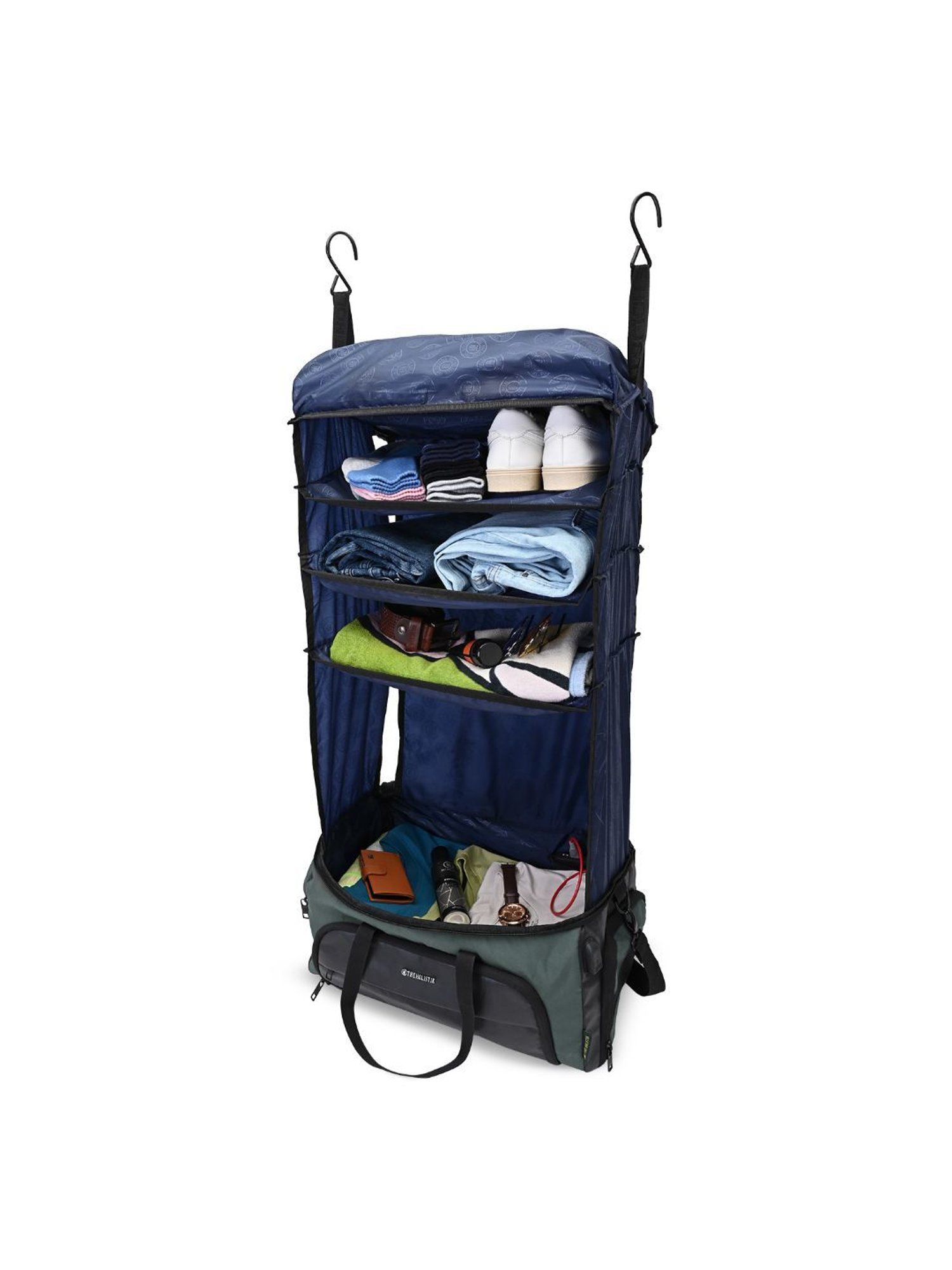 THE HOLISTIK Green & Black Large Wanderer Expandable Duffel Bag