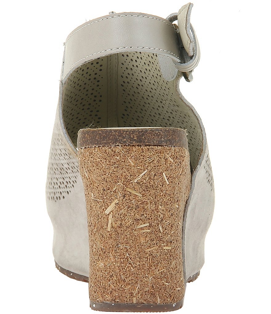 OTBT Jaunt Suede Perforated Cork Wedges