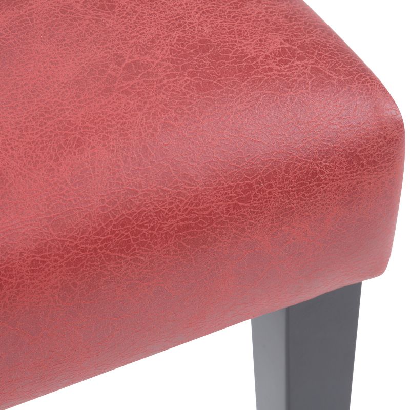 24" Barkley Accent Chair Ruby Red Faux Air Leather - WyndenHall
