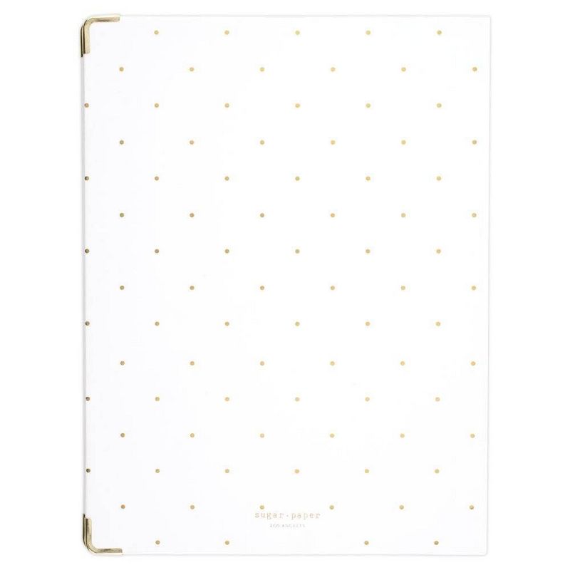 Clipfolio with Removable Legal Pad White with Gold Dots - Sugar Paper™