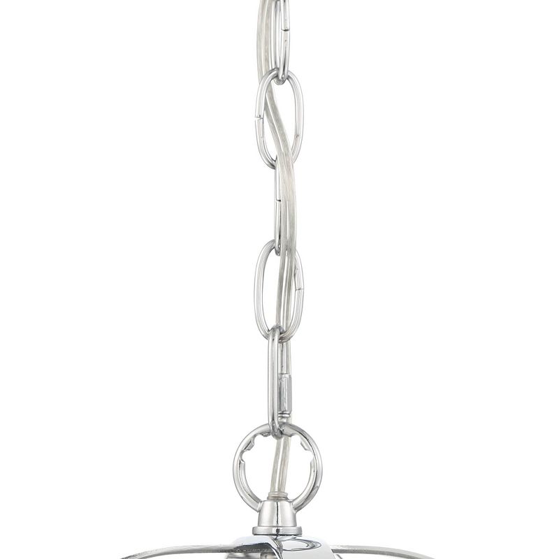 Vienna Full Spectrum Chrome Small Pendant Light Fixture 18" Wide Modern Contemporary Crystal Drum for Dining Room Kitchen Bedroom