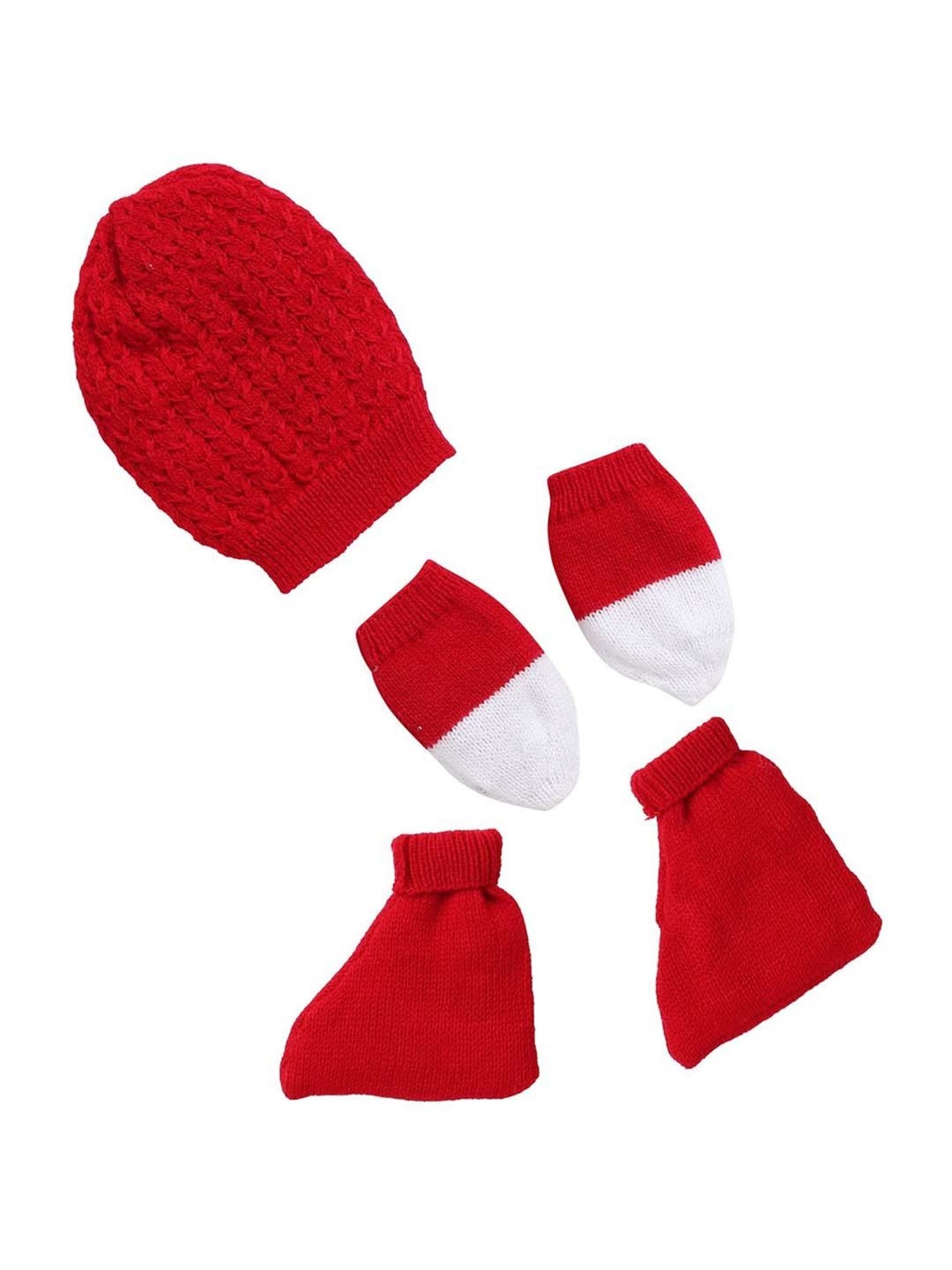 Little Angels Red Regular Fit Cap Set