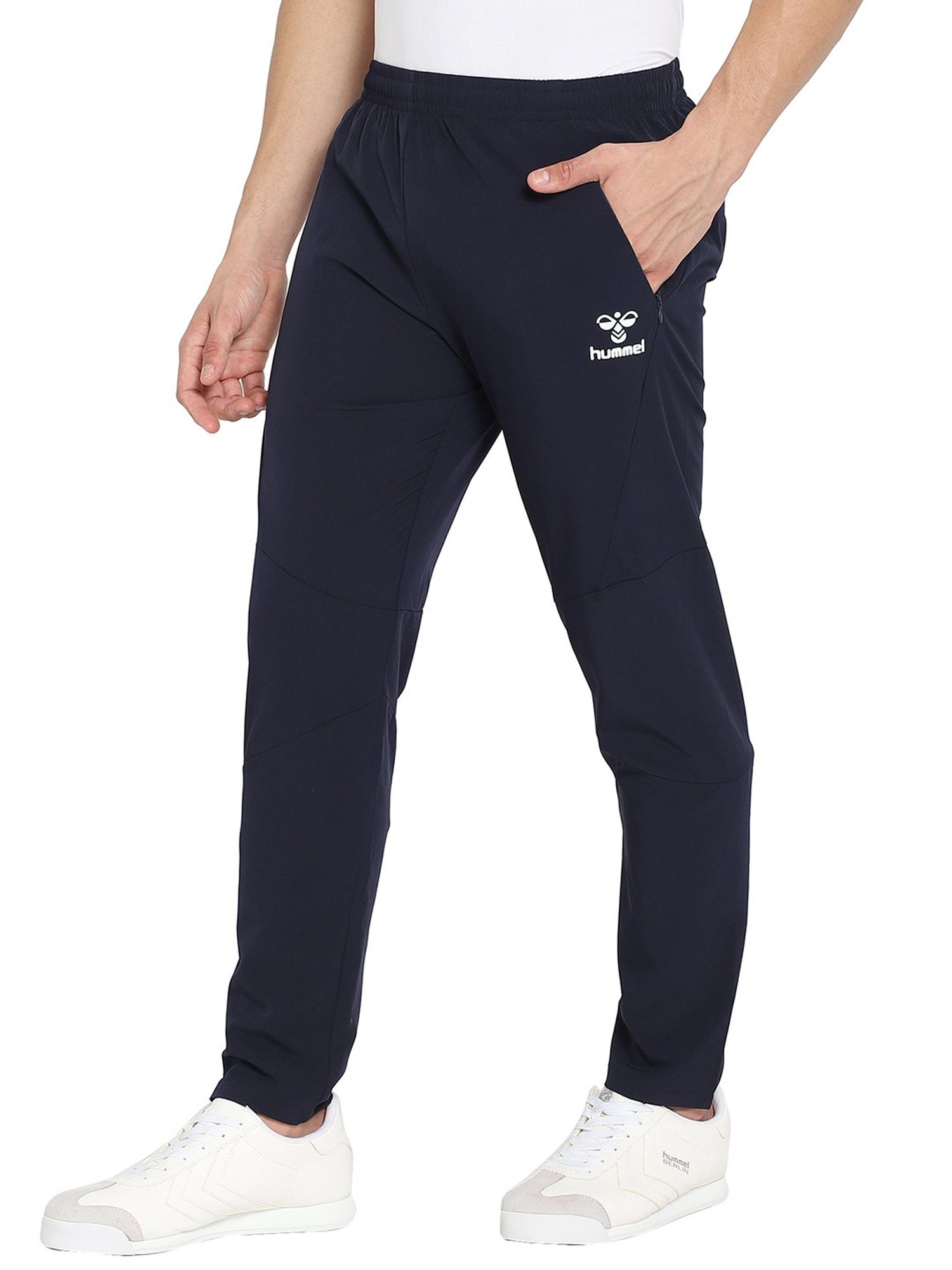 Hummel Navy Polyester Trackpants