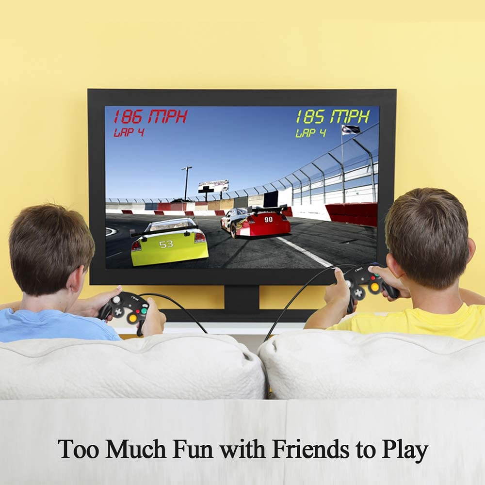 Gamecube Controller, CIPON Wired Controllers Classic Gamepad Joystick for Nintendo and Wii Console Game Remote Black