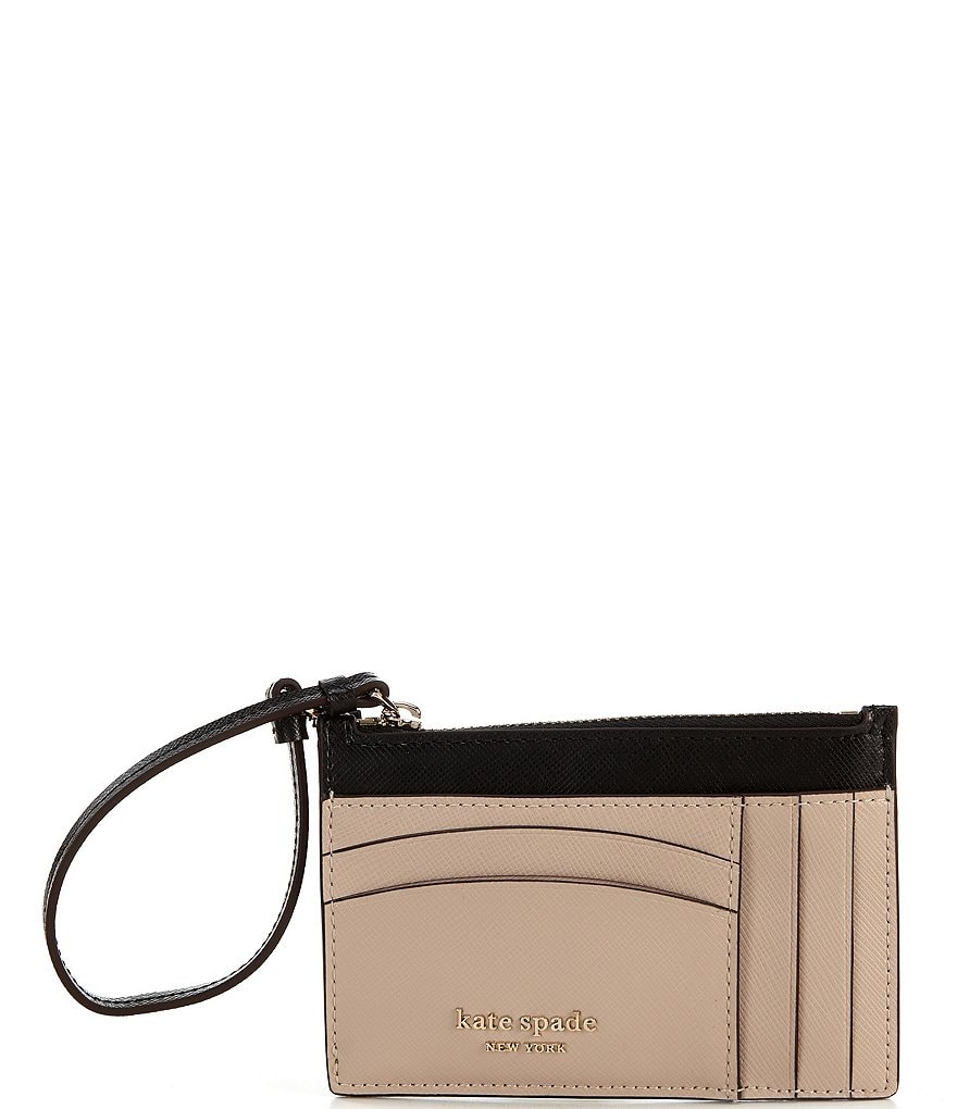 kate spade new york Spencer Leather Zippered Card Case Wristlet