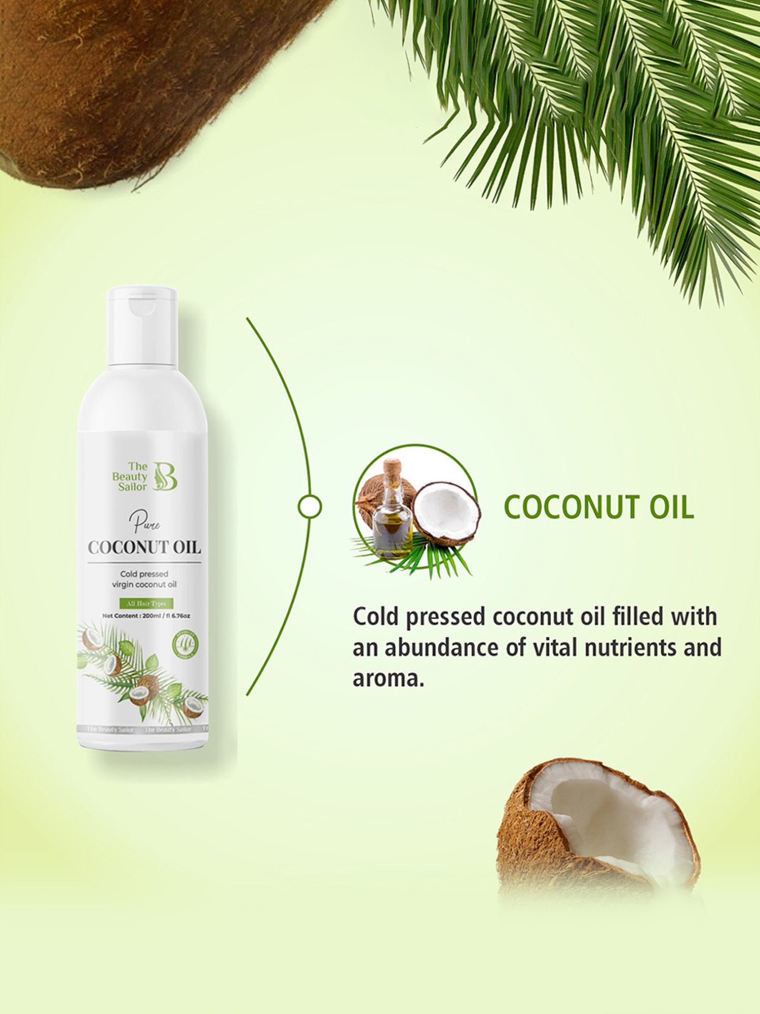 The Beauty Sailor Pure Coconut Oil - 200 ml