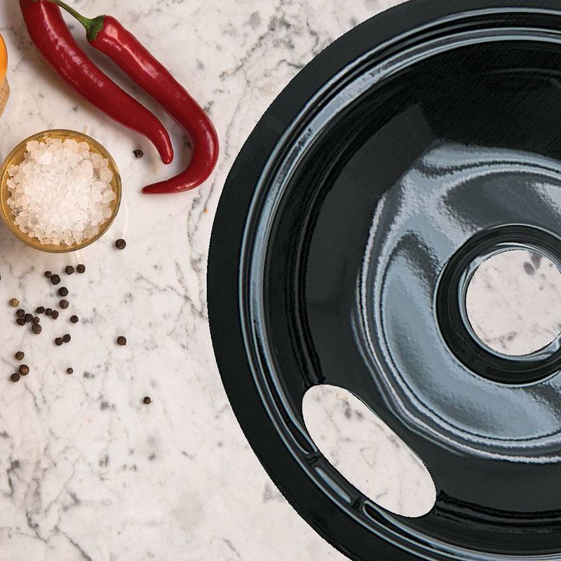 Range Kleen 2pc Porcelain Style A Drip Bowls Black