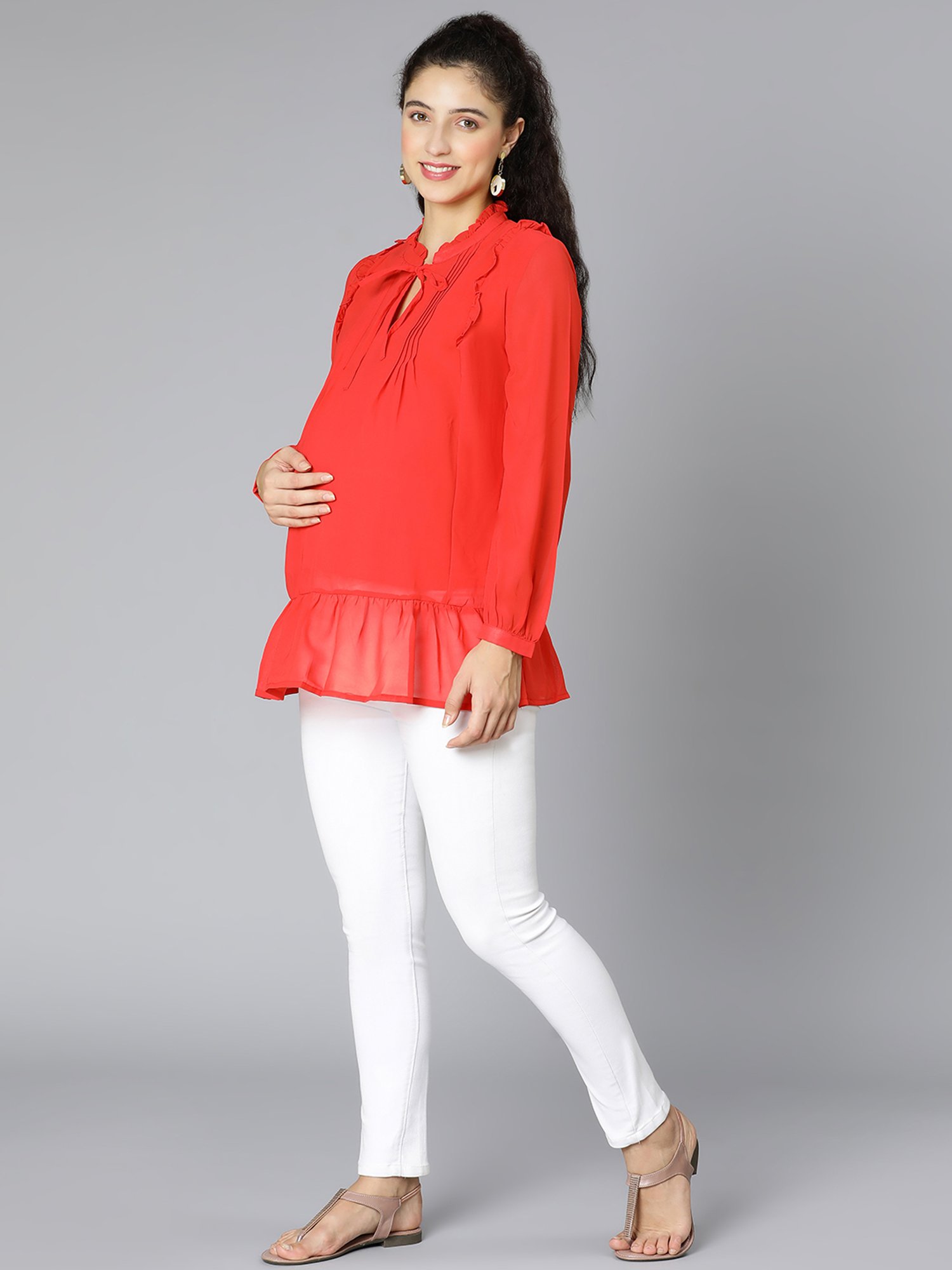 Oxolloxo Red Maternity Top